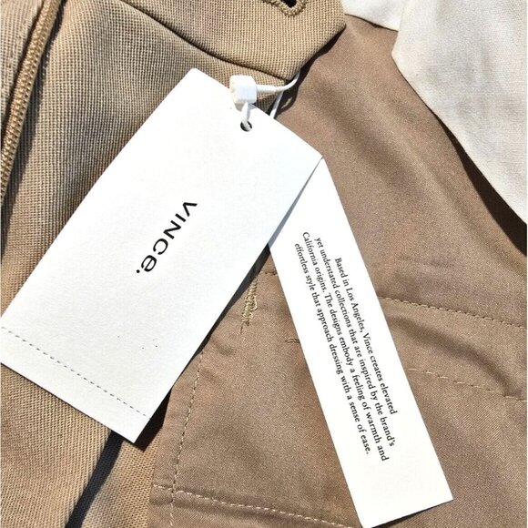 Vince High Waist Straight Leg Pant Sz 24 Womens Tan Wool Blend Work Professional - Picture 15 of 16